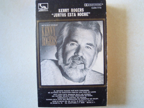 Kenny Rogers Casette  Juntos Esta Noche