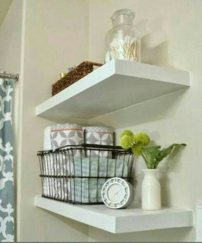 Imagen 10 de 10 de Paquete D 4 Repisas Flotantes 60 X 20cm Madera 100% D Pino