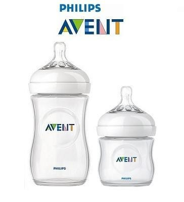 Combo Philips Avent Natural 1 Tetero 4 Oz + 1 Tetero 9 Oz