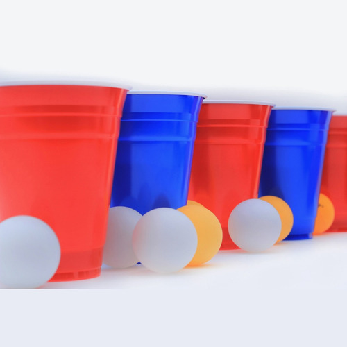 Beer Pong Kit / Vasos De Colores Con Pelotas Para Fiesta