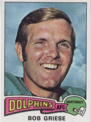 1975 Topps Bob Griese Miami Dolphins Great Condition!