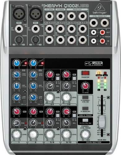 Behringer Xenyx Q1002usb Mezcladora Análoga 10 Entradas Usb