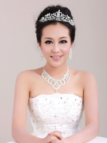 Coroa, Tiara, Noiva Princesa Prata Com Strass,vejam