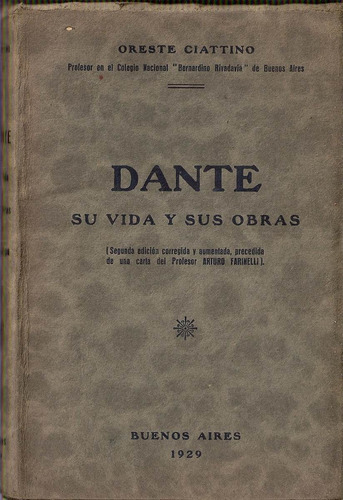 Dante - Ciattino - Buenos Aires 1929