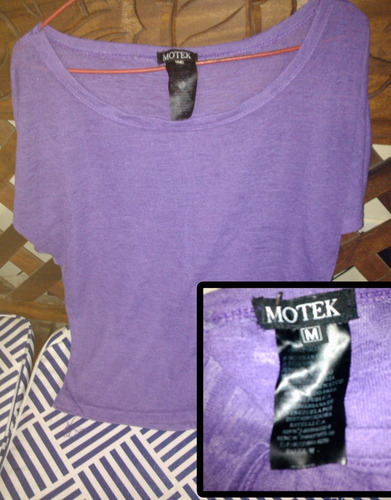 Blusa De Dama Marca Motek Talla M Morada