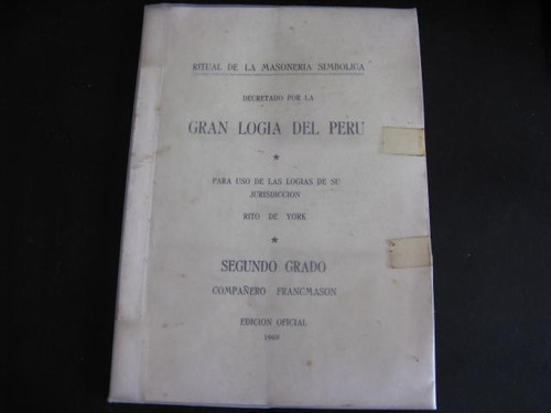 Mercurio Peruano: Logia Mason Rito De York 1969 46p L85