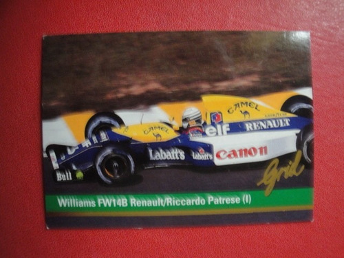 Figuritas Grid Formula 1 Año 1992 Williams Fw14b Renault Nº6