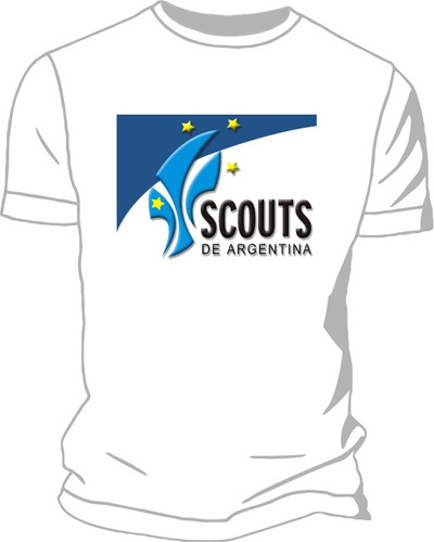 Remera Modal Estampada Scout Baden Powell Flor De Liz Nudos