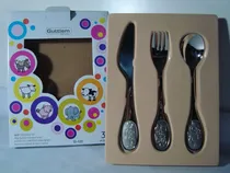 Comprar Set De Cubiertos Para Niños Marca Guttlem Acero Inoxidable.