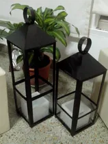 Comprar Set De 2 Faroles Fanales 50\u002F40 Cm  Para Velas De Metal