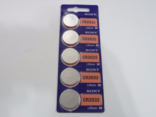 5 Pilas Baterias Sony De Litio Cr 2032 Cr-2032 Cr2032 Pila