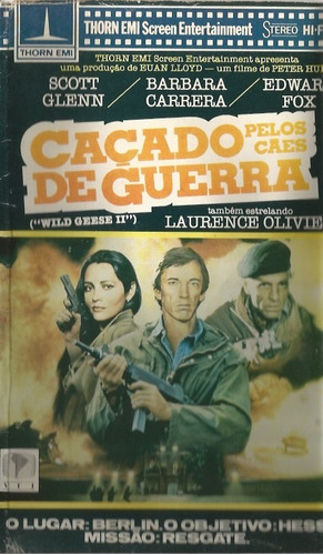 Vhs - Caçado Pelos Cães De Guerra - Scott Glenn