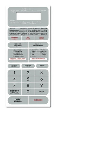Membrana Frente Microondas Marcas Vrs -2632