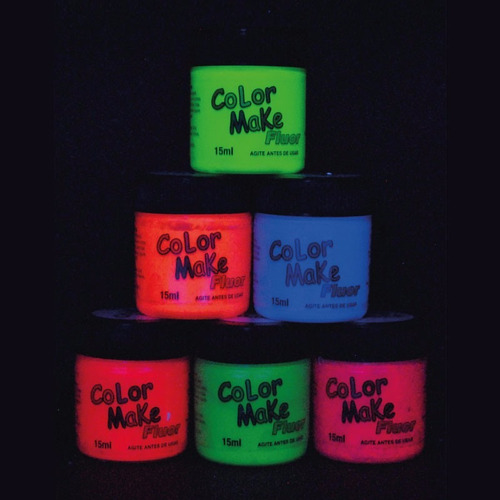 Imagem 5 de 5 de Kit 2 Gel P/ Cabelo + 6 Tintas Facial Líquida + 2 Batom Neon