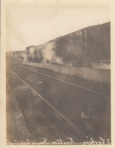 Antigua Foto Tren En Cerbere Frontera Francia España Raro