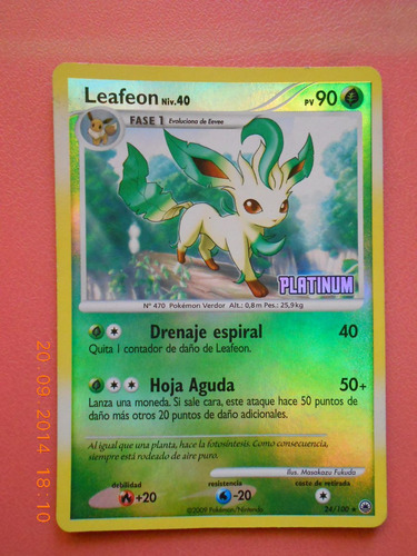 Leafeon Estrella Pokemon Foil Reversa En Español