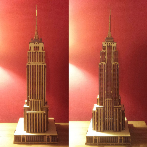 Empire State Monumento Mundo New York Mdf Fibrofacil