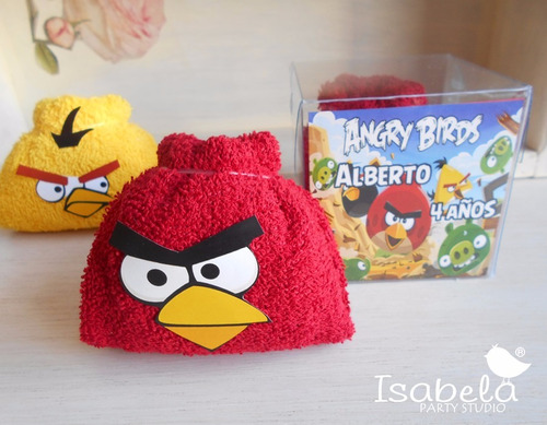 Recuerdo Angry Birds Toalla Cumpleaños Presentación