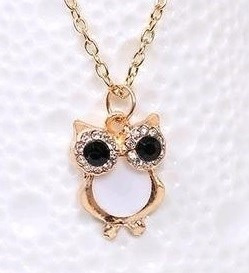 Collar Buho Blanco Con Cristales Mini Nuevo En Stock