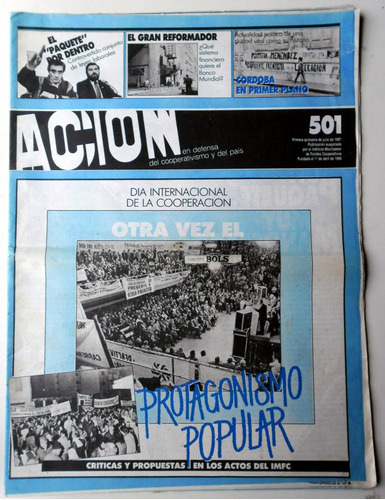 Acción En Defensa Del Cooperativismo Y Del País - 1987