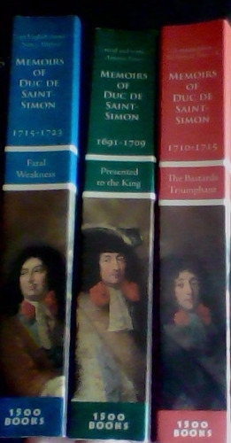 Memoirs Of Duc De Saint- Simon: Tres Volumenes En Inglés