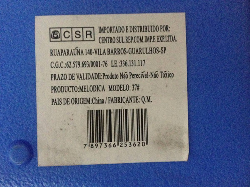 Escaleta Csr Piânica 37 Chaves Com Estojo.