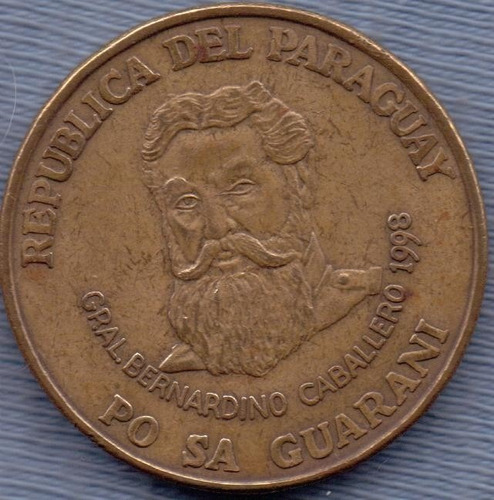 Paraguay 500 Guaranies 1998 * Gral. Bernardino Caballero *