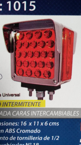 Semaforo Cuadrado Doble Cara 54 Leds Para Camiones, Gandolas