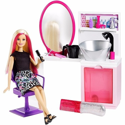 Barbie Salon Brillo Glam Juguetes Muñecas Niñas Mattel