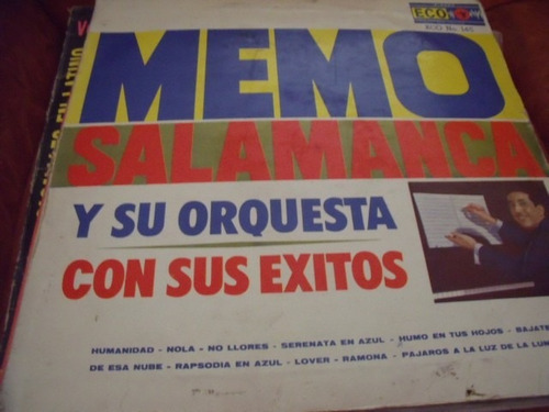 Lp Memo Salamanca Y Su Orquesta, Con Sus Exitos