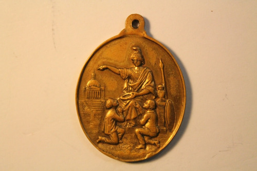 Medalla Argentina Al Merito Antigua Bronce (Usado)