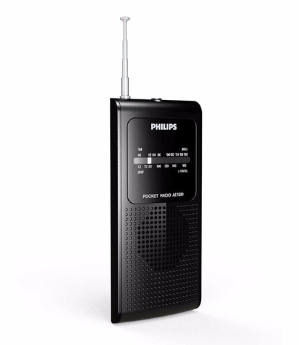 Radio Philips Analogica Ae1500 Fm Am Parlante Negra