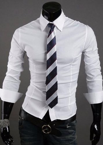 Promocion Camisa Entallada Slim Fit Para Hombre De Diseño