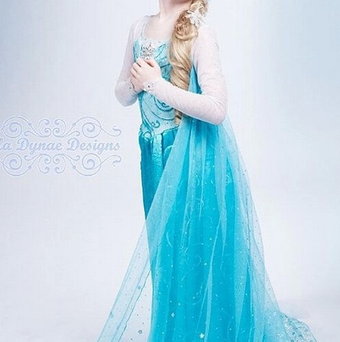 Vestido Disfraz Elsa Frozen