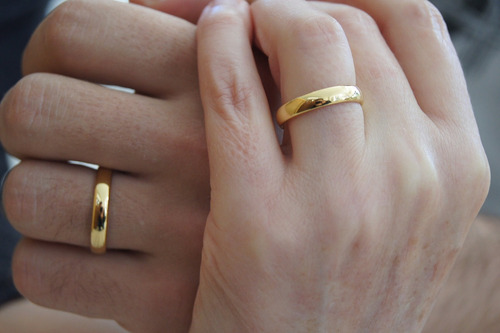 Par De Alianças Ouro 18k Banhada Casamento Tungstênio 4mm