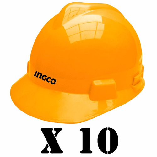 Kit Security Ingco 10 Cascos Amarillos Oferta Irresistible