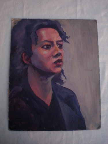 Esplendida Obra Al Oleo ! Rostro De Mujer ! (Usado)