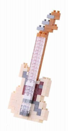 Nanoblock Guitarra Eléctrica Blanca Ivory Mini Bloques Ármal