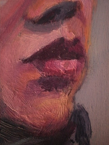 Esplendida Obra Al Oleo ! Rostro De Mujer ! (Usado)