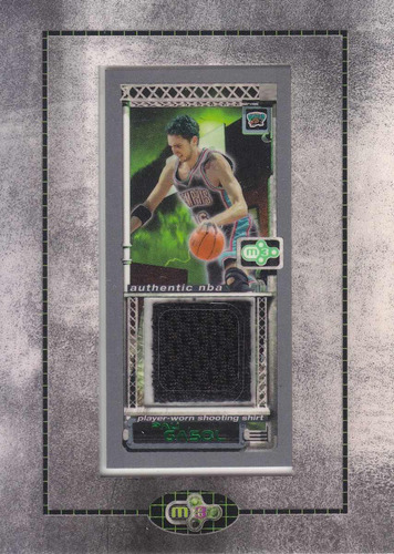 2003-04 Topps Rookie Matrix Mini Jersey Pau Gasol Grizzlies