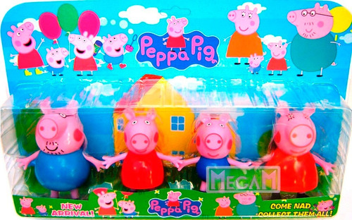 Peppa Pig Blister Cerrado X 4 Figuras Ideal P/torta O Jugar