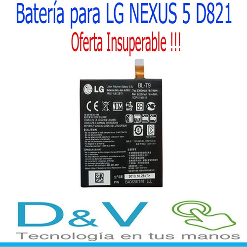 Batería Para LG Nexus 5 D821, Original,oferta !!!