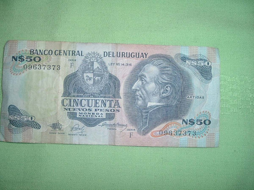 Billete  Republica Del Uruguay