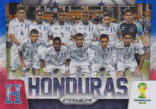 2014 Panini Prizm World Cup Blue Red Wave Honduras Team