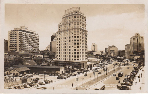 1955 Brasil Fotografia Postal Vista Panoramica Sao Paulo