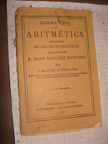 Elementos De Aritmetica , D. Juan Sanchez Martinez, 22 , Año