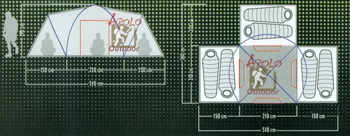 Imagen 8 de 10 de Carpa Waterdog Nature Pro 6 Personas Comedor Con Piso