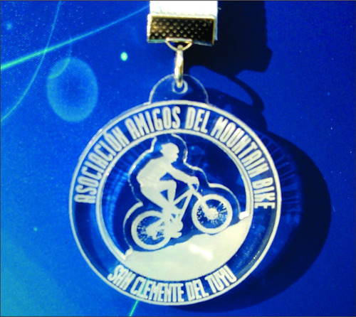 Medalla Acrilico Bici Montain Bike Carrera 5 Cm