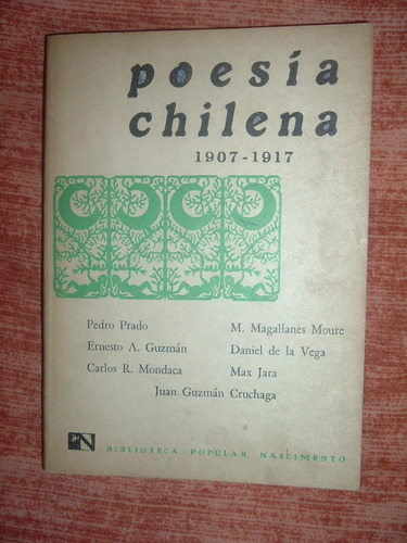 Libro Poesia Chilena 1907-1917, Jaime Concha,