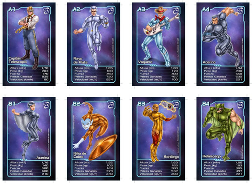 Cartas Naipes Halcones Galacticos Silverhawks Universo Retro